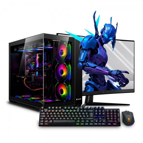 PC Gamer Hero Blue Intel Core i9-14900K RAM 32GB SSD 1TB TARJETA RTX5080 16GB MONITOR 27 PLANO FUENTE 1000W TECLADO Y MOUSE ENFRIAMIENTO LIQUIDO 360